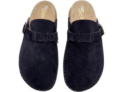 Mule BioKen Fusbet Klapki Skórzane – Inkstone Navy, Komfort Premium