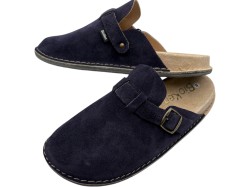 Mule BioKen Fusbet Klapki Skórzane – Inkstone Navy, Komfort Premium