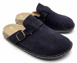 BioKen Klapki Skórzane Damskie Fusbet Mule Inkstone Navy – Komfort Premium