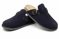 BioKen Klapki Skórzane Damskie Fusbet Mule Inkstone Navy – Komfort Premium