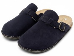 BioKen Klapki Skórzane Damskie Fusbet Mule Inkstone Navy – Komfort Premium