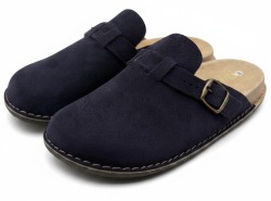 BioKen Klapki Skórzane Damskie Fusbet Mule Inkstone Navy – Komfort Premium