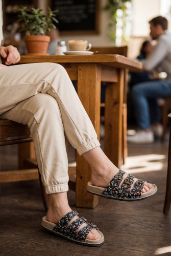 Klapki Skórzane Damskie BioKen ORIGINAL Fusbet – profilowane