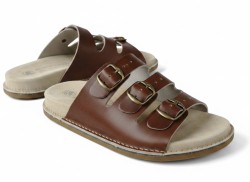 Klapki skórzane BioKen ORIGINAL Fusbet Vintage Cognac Brown