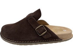 Klapki damskie skórzane BioKen Fusbet Espresso Brown