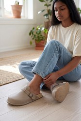 Bioken damskie Klapki Skórzane Fusbet Boho