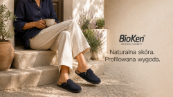 BioKen Klapki Skórzane Damskie Fusbet Mule Inkstone Navy – Komfort Premium