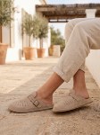 BioKen klapki zamszowe wygodne skórzane Fusbet Linen Touch
