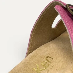 BioKen EASE Blush – Klapki damskie różowe zamszowe odkryte palce
